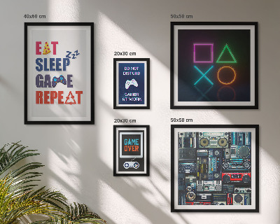 Framed photo set Stylish decorations for gamers
