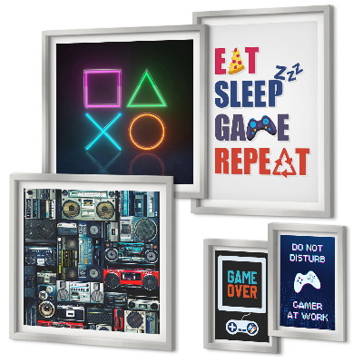 Framed photo set Stylish decorations for gamers