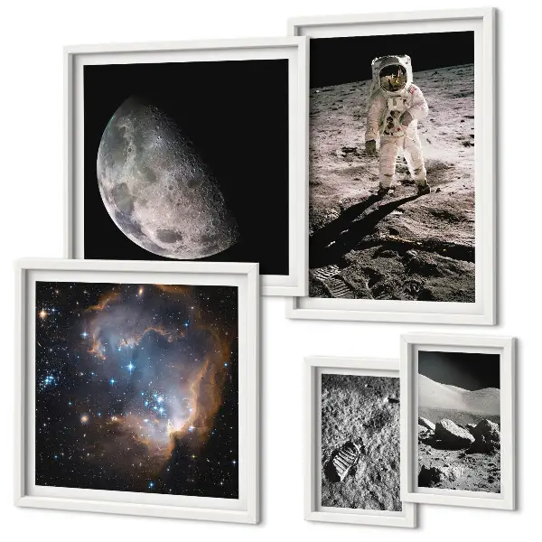 Cosmic discoveries and secrets wall art set of 5 pieces