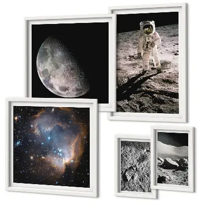Cosmic discoveries and secrets wall art set of 5 pieces