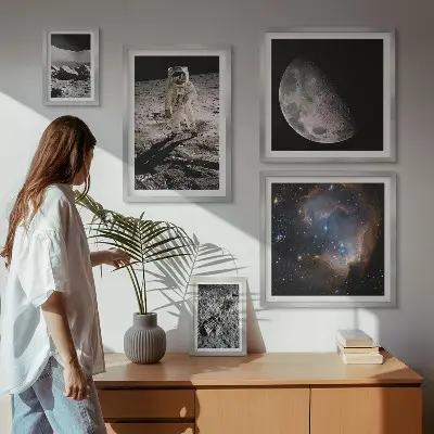 Cosmic discoveries and secrets wall art set of 5 pieces