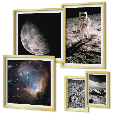 Set of 5 wall art pieces Cosmic discoveries and secrets