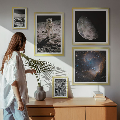 Set of 5 wall art pieces Cosmic discoveries and secrets