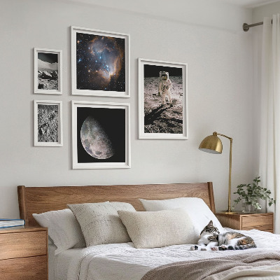 Set of 5 wall art pieces Cosmic discoveries and secrets