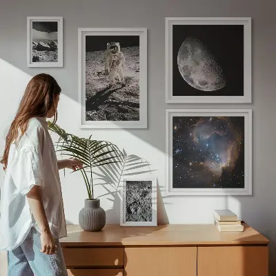 Cosmic discoveries and secrets wall art set of 5 pieces