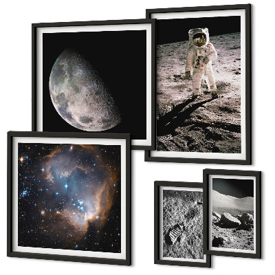 Set of 5 wall art pieces Cosmic discoveries and secrets