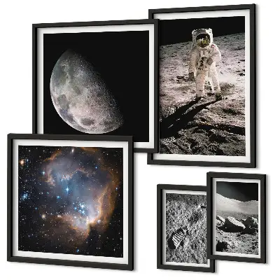 Cosmic discoveries and secrets wall art set of 5 pieces