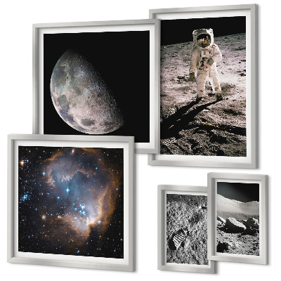 Set of 5 wall art pieces Cosmic discoveries and secrets