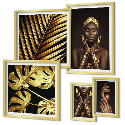 Gallery wall Glamour style portraits of women in nature