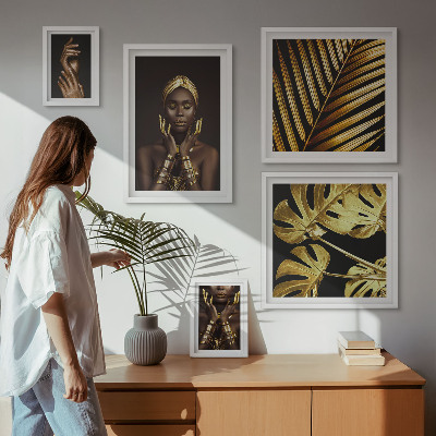Gallery wall Glamour style portraits of women in nature