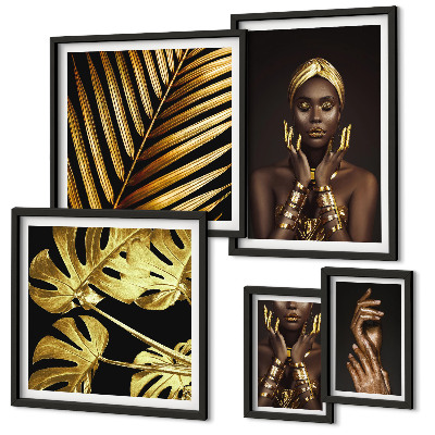 Gallery wall Glamour style portraits of women in nature