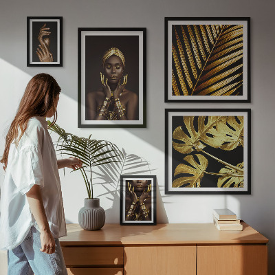 Gallery wall Glamour style portraits of women in nature