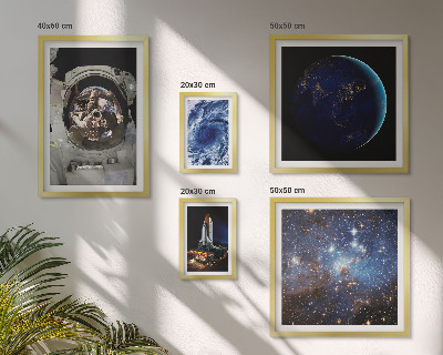 Framed photo set Astronauts' space discoveries