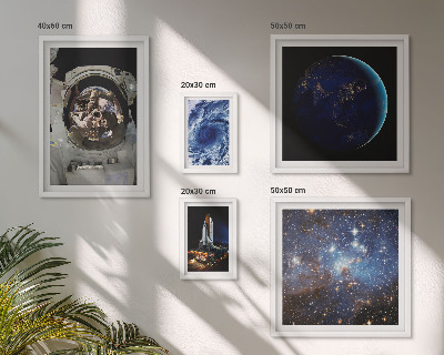Framed photo set Astronauts' space discoveries