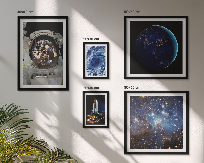 Framed photo set Astronauts' space discoveries