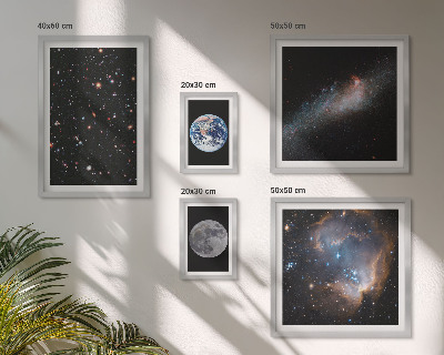 Set of 5 wall art pieces Cosmic landscapes of the galaxy