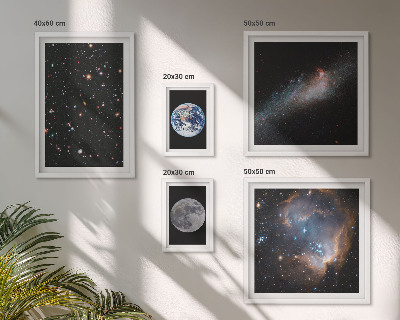 Set of 5 wall art pieces Cosmic landscapes of the galaxy