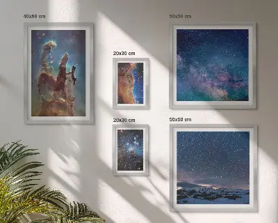 Cosmic landscapes of galaxies gallery wall art set