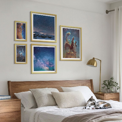 Gallery wall Cosmic landscapes of galaxies