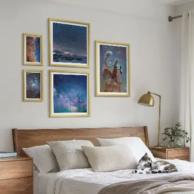 Cosmic landscapes of galaxies gallery wall art set