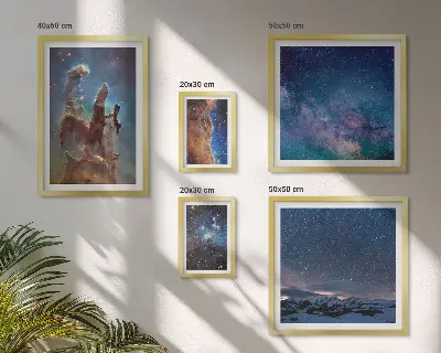 Cosmic landscapes of galaxies gallery wall art set