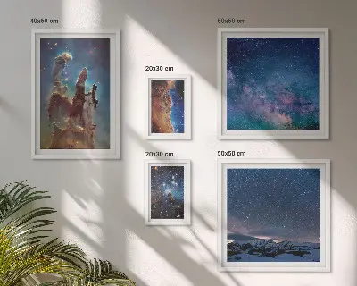 Cosmic landscapes of galaxies gallery wall art set