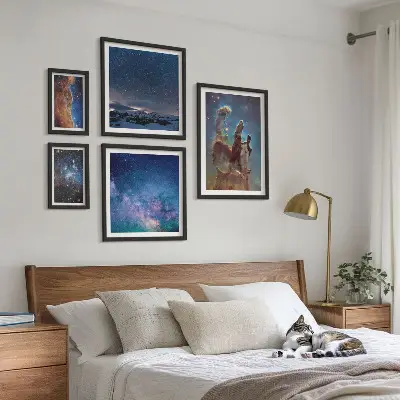 Cosmic landscapes of galaxies gallery wall art set