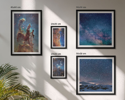 Gallery wall Cosmic landscapes of galaxies