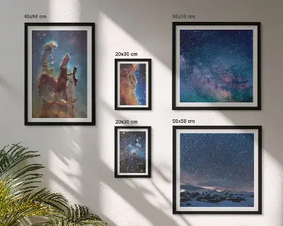 Cosmic landscapes of galaxies gallery wall art set