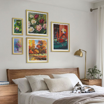 Gallery wall Flowers in the spring landscape