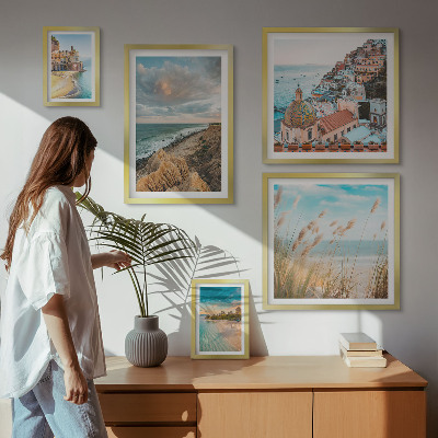 Framed photo set Beach landscapes of the world