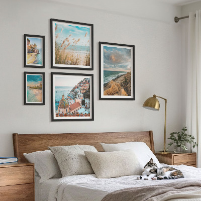 Framed photo set Beach landscapes of the world