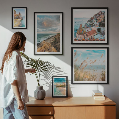 Framed photo set Beach landscapes of the world