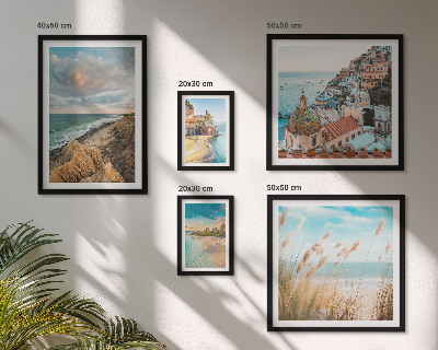Framed photo set Beach landscapes of the world