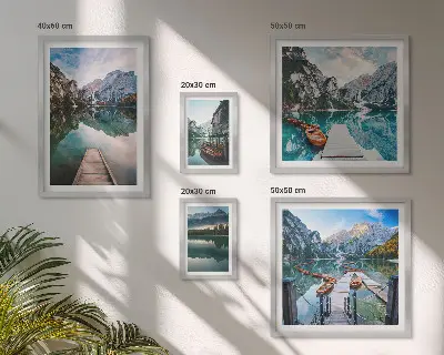 Gallery wall mountain lakes and nature prints