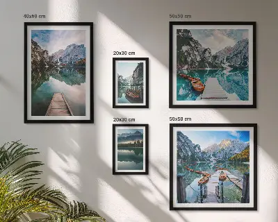 Gallery wall mountain lakes and nature prints