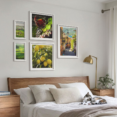 Set of 5 wall art pieces The charming landscapes of Tuscany