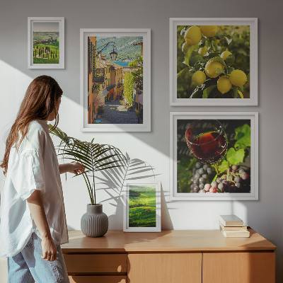 Set of 5 wall art pieces The charming landscapes of Tuscany