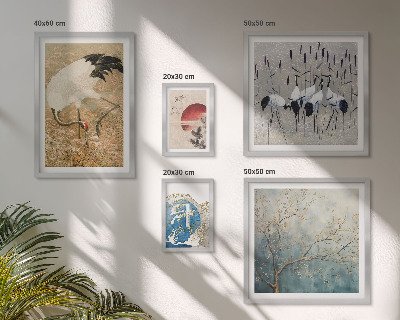 Framed photo set Stylish nature paintings of birds
