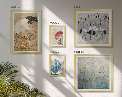 Framed photo set Stylish nature paintings of birds