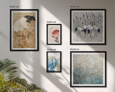 Framed photo set Stylish nature paintings of birds