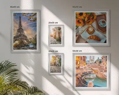 Atmospheric views of the cafe set of 5 wall art pieces