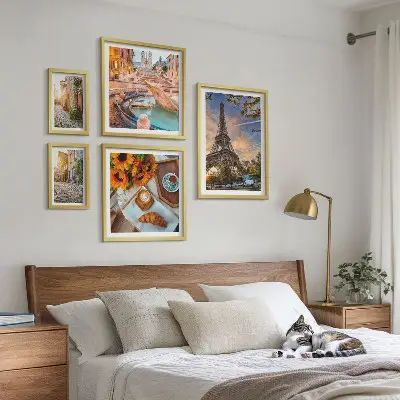 Atmospheric views of the cafe set of 5 wall art pieces