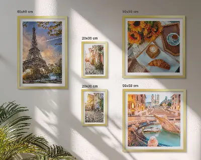 Atmospheric views of the cafe set of 5 wall art pieces
