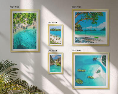 Framed photo set Tropical beaches, paradise waters