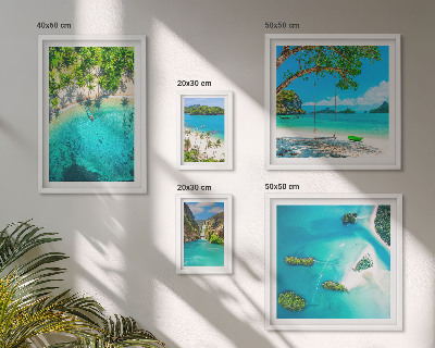 Framed photo set Tropical beaches, paradise waters
