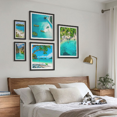 Framed photo set Tropical beaches, paradise waters