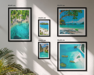 Framed photo set Tropical beaches, paradise waters