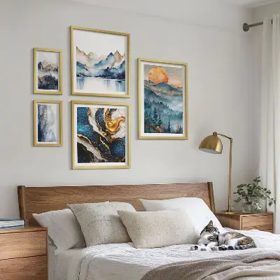 Mountain landscape wall art set of 5 pieces