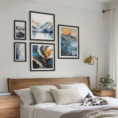 Mountain landscape wall art set of 5 pieces